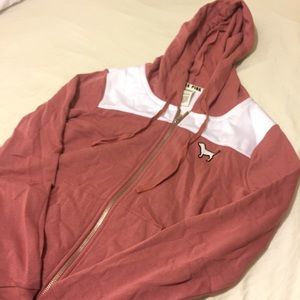 ✨NWT PINK Victoria's Secret floral hoodie✨