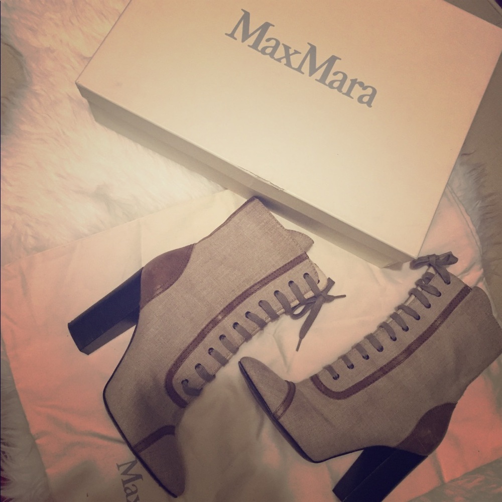 Max Mara Lace Up boots