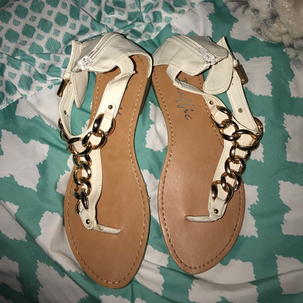 gold chained sandals from traffic