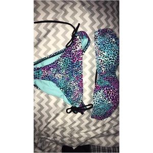 Bathing suit, top and bottom.