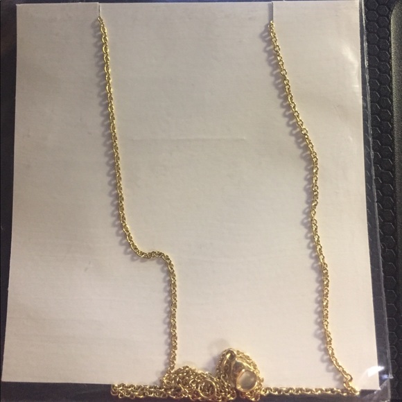 Jook And Nona "happy" 18k gold-plated necklace. - Picture 2 of 2