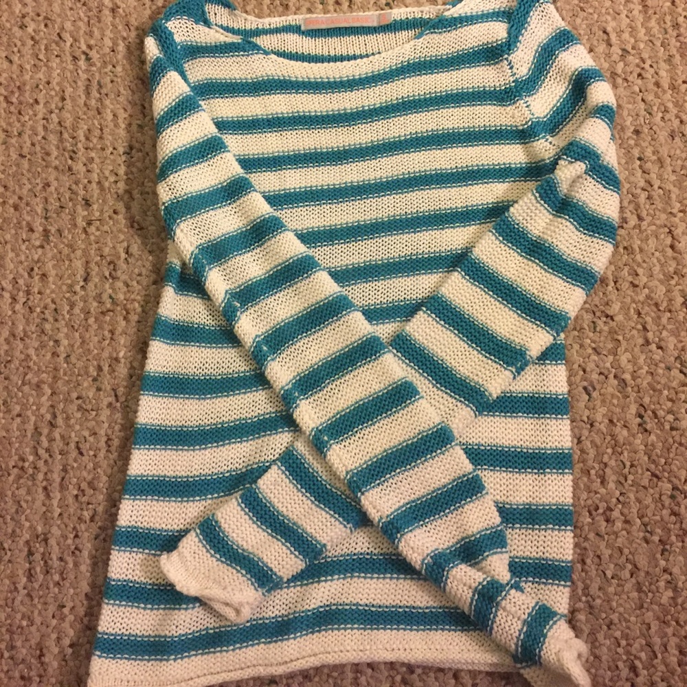 Blue and white stripe sweater
