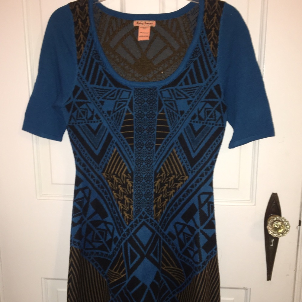 Colorful sweater dress