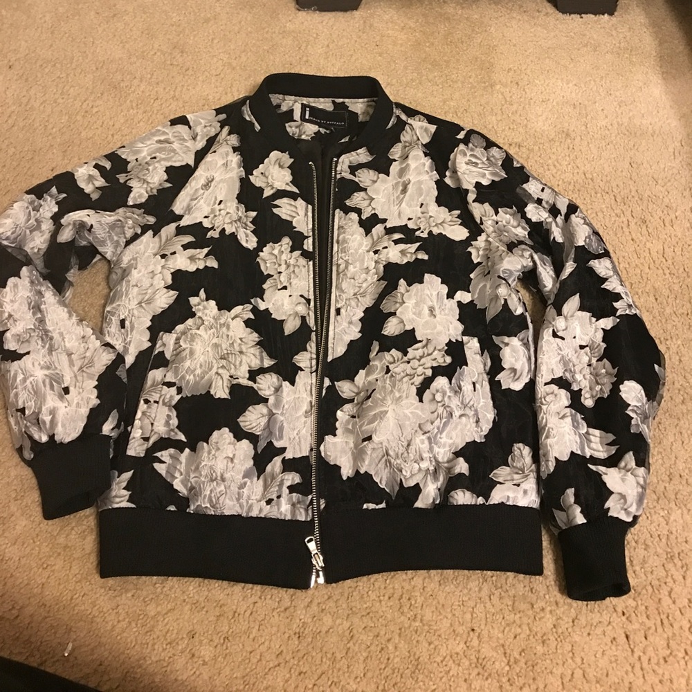 Floral bomber jacket