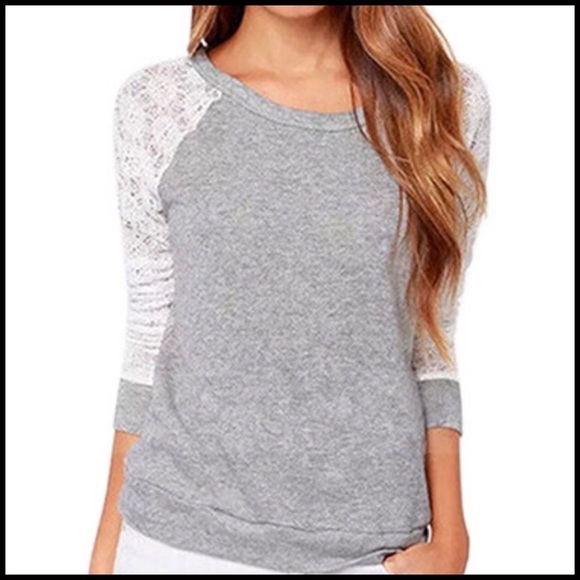 Good Vibes Lace Sleeve Top - Picture 3 of 7