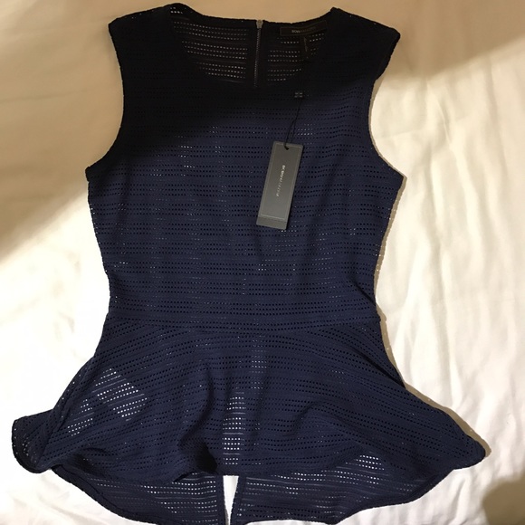 BCBGMAXAZRIA Peplum "Evia" Top - Picture 3 of 5