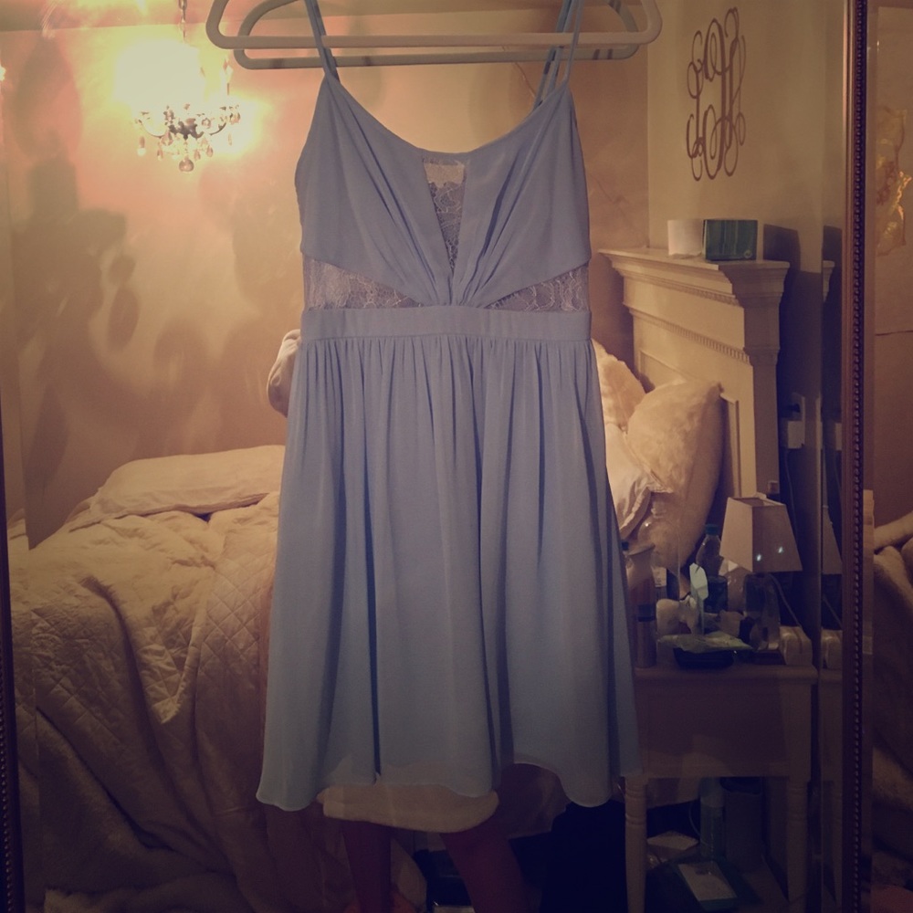 Mini baby blue dress