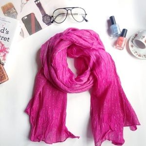 Hot pink long scarf scarves cover ups