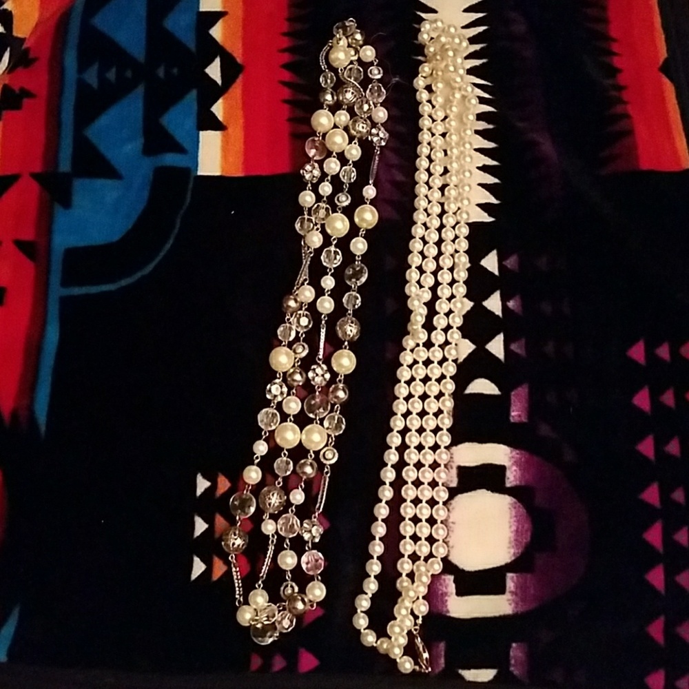 ***Final Price***2pc Pearl long necklaces