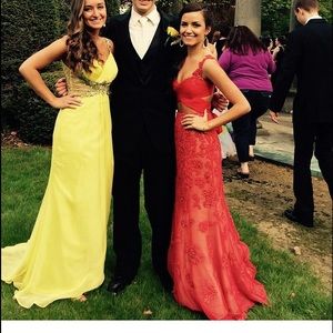 Sherri Hill Red 2-Piece Prom Dress