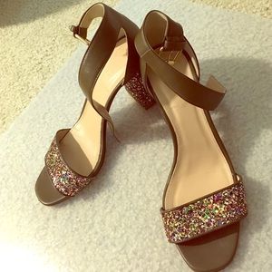 JCrew collection glitter high-heel sandals