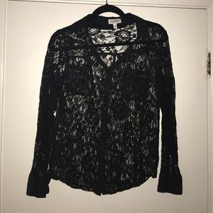 Black lace shirt
