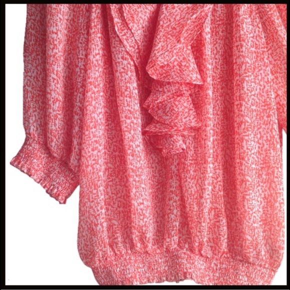 Abstract Ruffles Top - Picture 2 of 4
