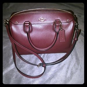 Coach mini Bennet satchel oxblood