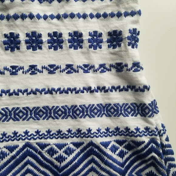 Sam Edelman Embroidered Racerback Linen Tank - Picture 5 of 6