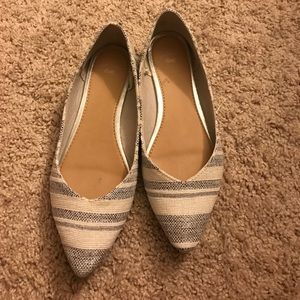 Gap blue and off white striped flats