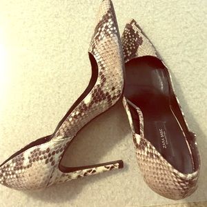 Zara snakeskin heels