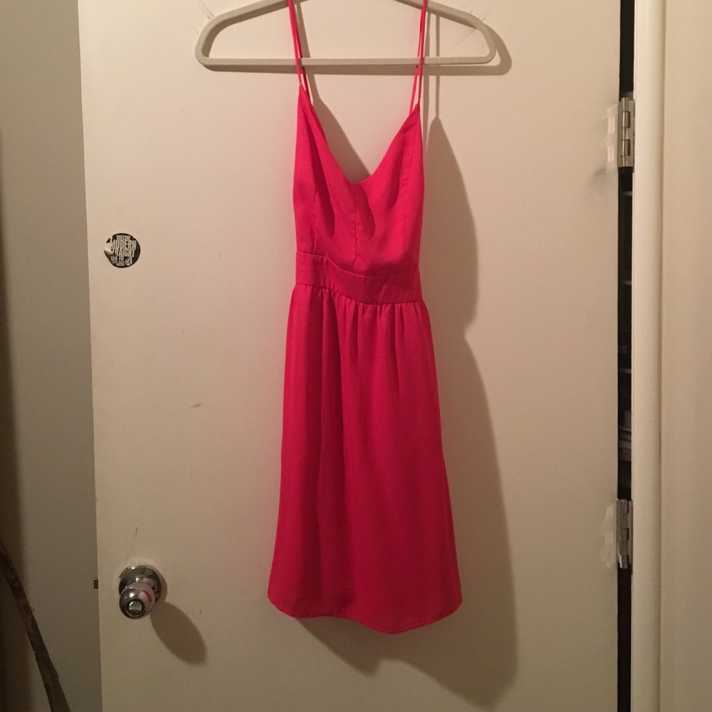 Hot pink dress