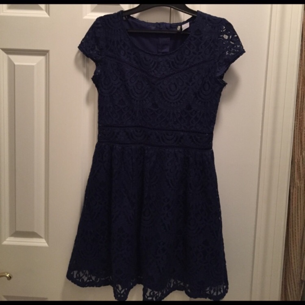 H&M Navy Lace Dress ASO Alice Quinn The Magicians