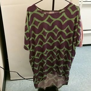 Purple and green Top