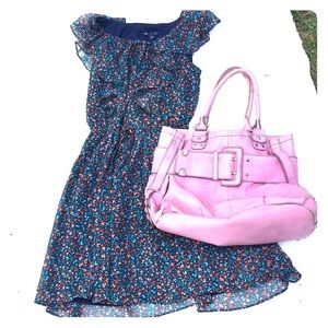 Gap dress with sassy purse