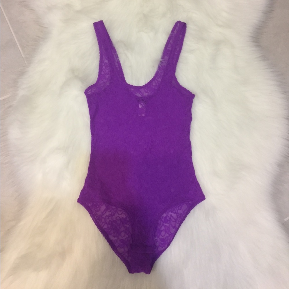 Purple Lace Bodysuit, size XS