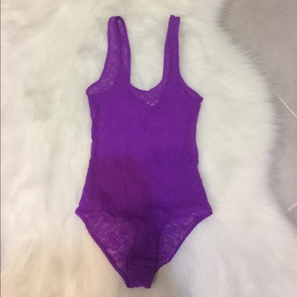 Purple Lace Bodysuit, size XS - Picture 2 of 5