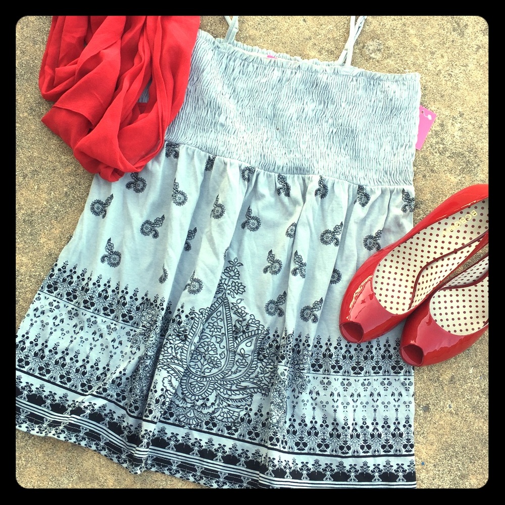 Grey and White Tank Top