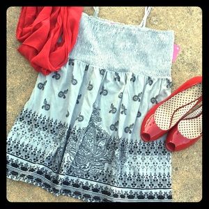 Grey and White Tank Top