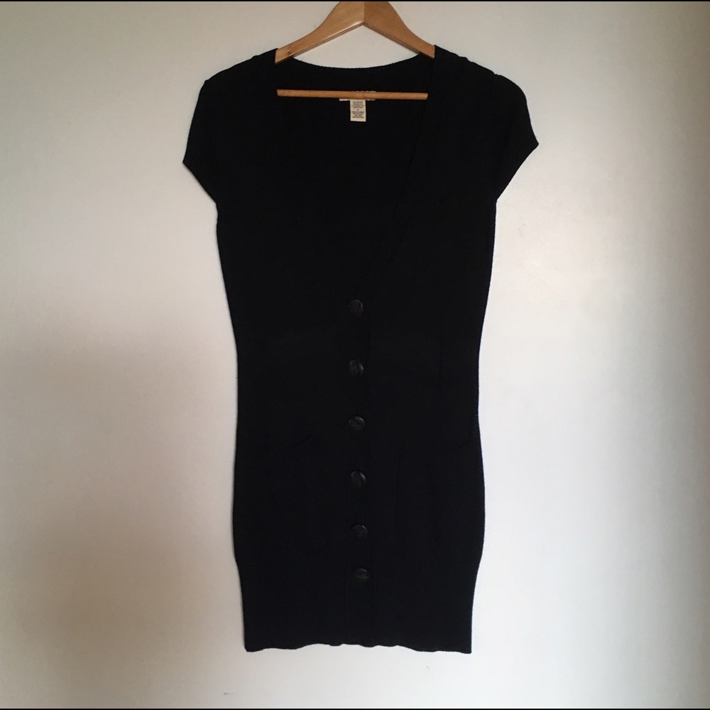 Button up sweater dress