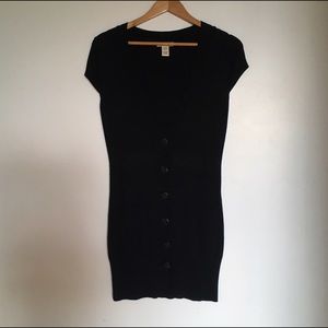 Button up sweater dress