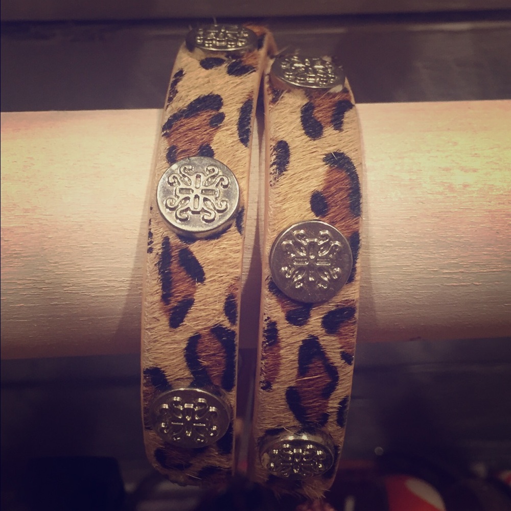 Leopard double Rustic Cuff