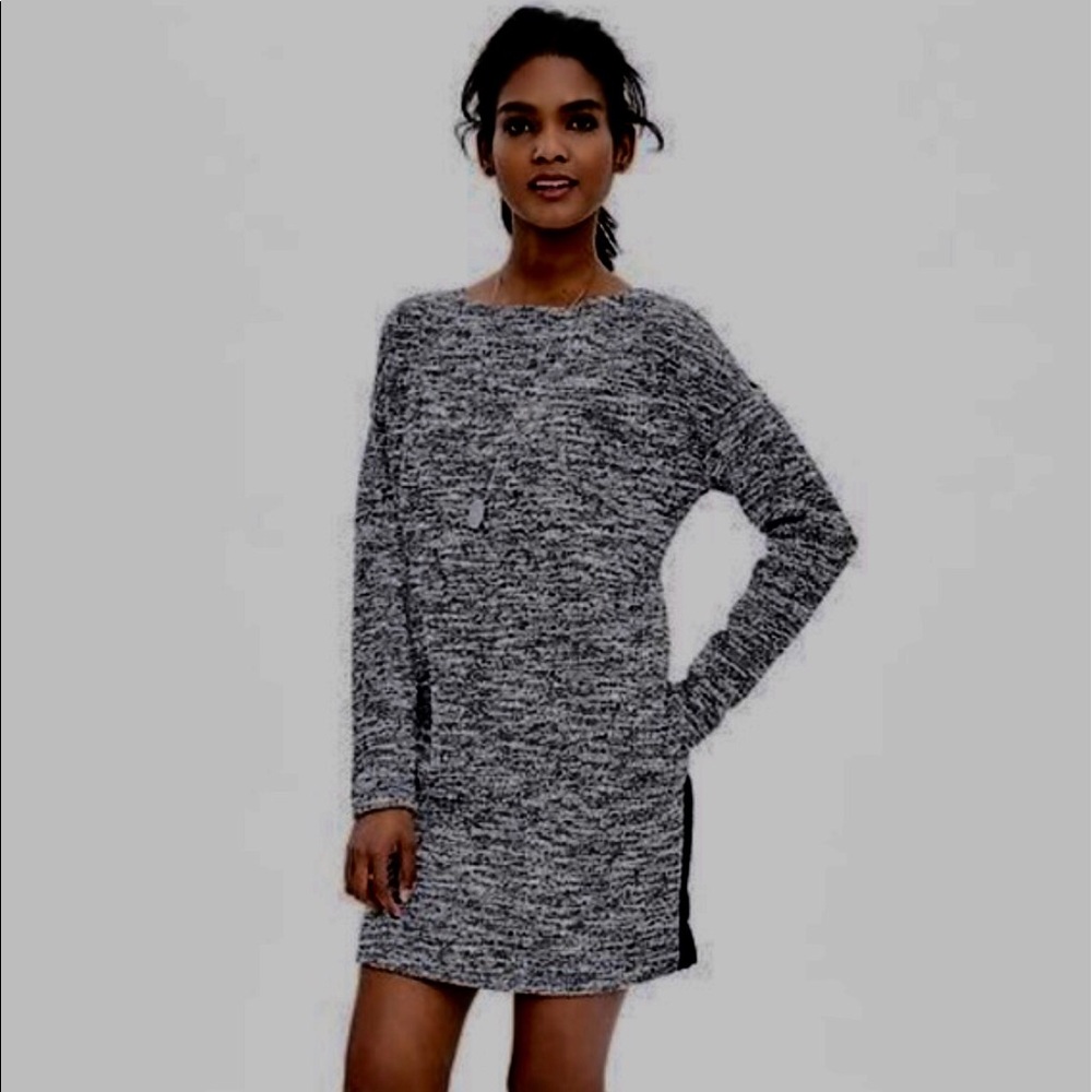 Banana Republic Mixed-Media Shoulder Dress
