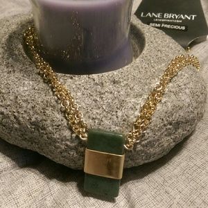 Lane Bryant Semi Precious Jade Style necklace