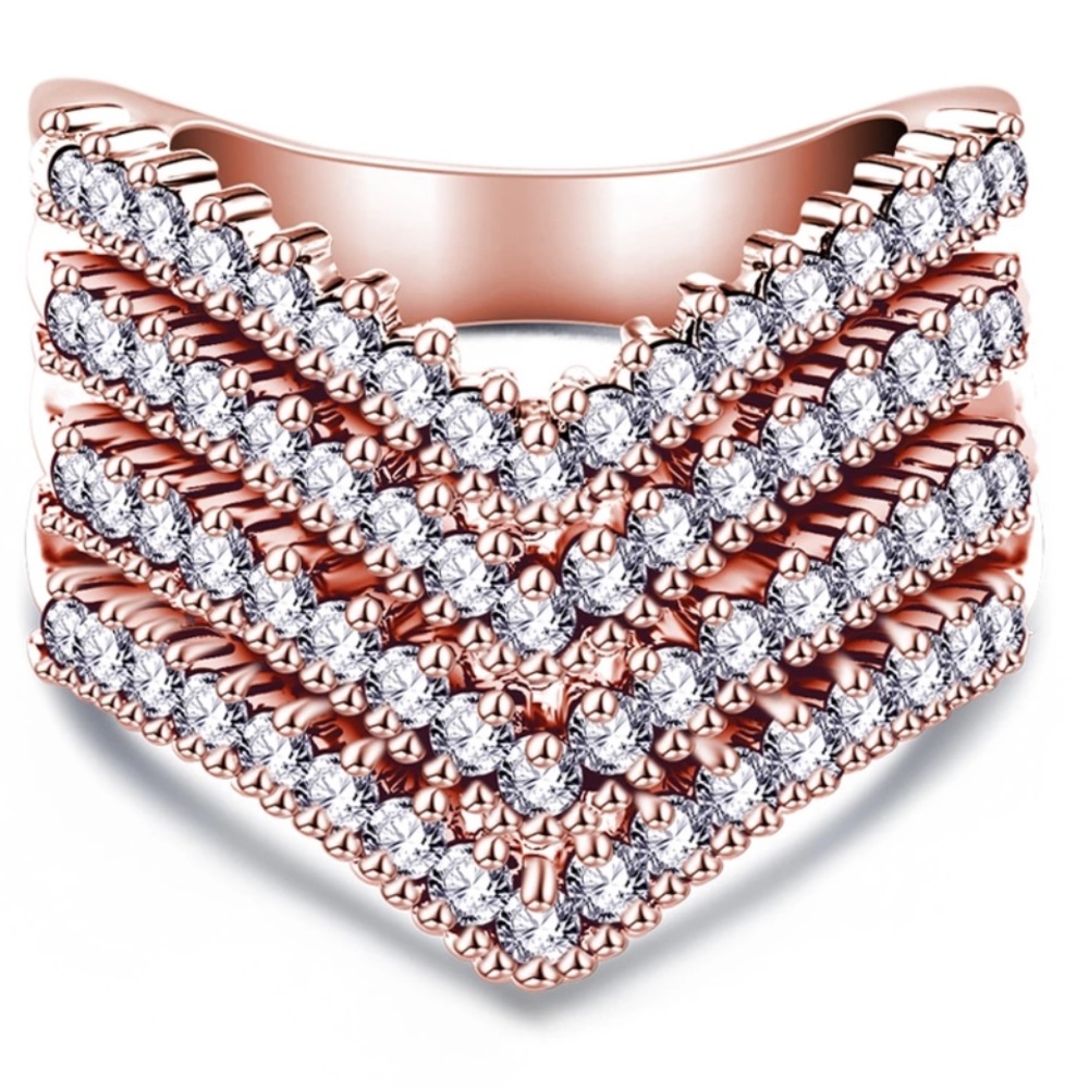 Layered Chevron Ring - Picture 2 of 8