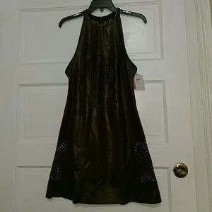 NWT Chocolate Brown Alexander Wang Leather Dress