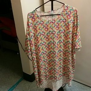 Bright colorful "Irma" top