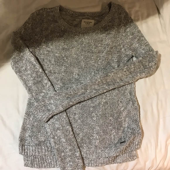 *SOLD* Abercrombie & Fitch Sparkly Gray Sweater - Picture 2 of 4