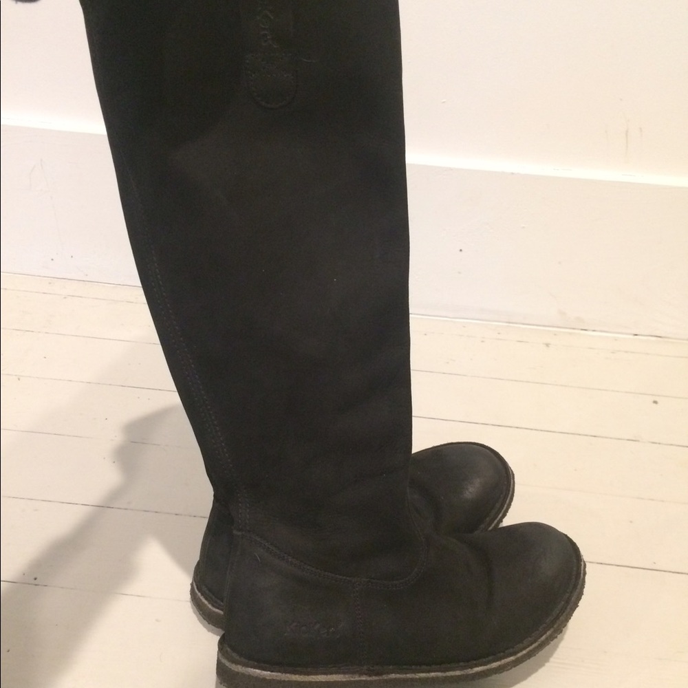 Kickers tall black boots size 39