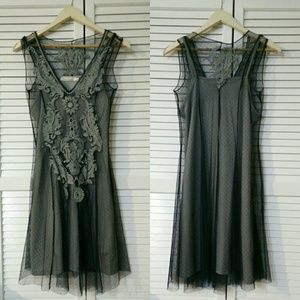 SOLITAIRE by RAVI KHOSLA Slip Dress w/ Embroidery