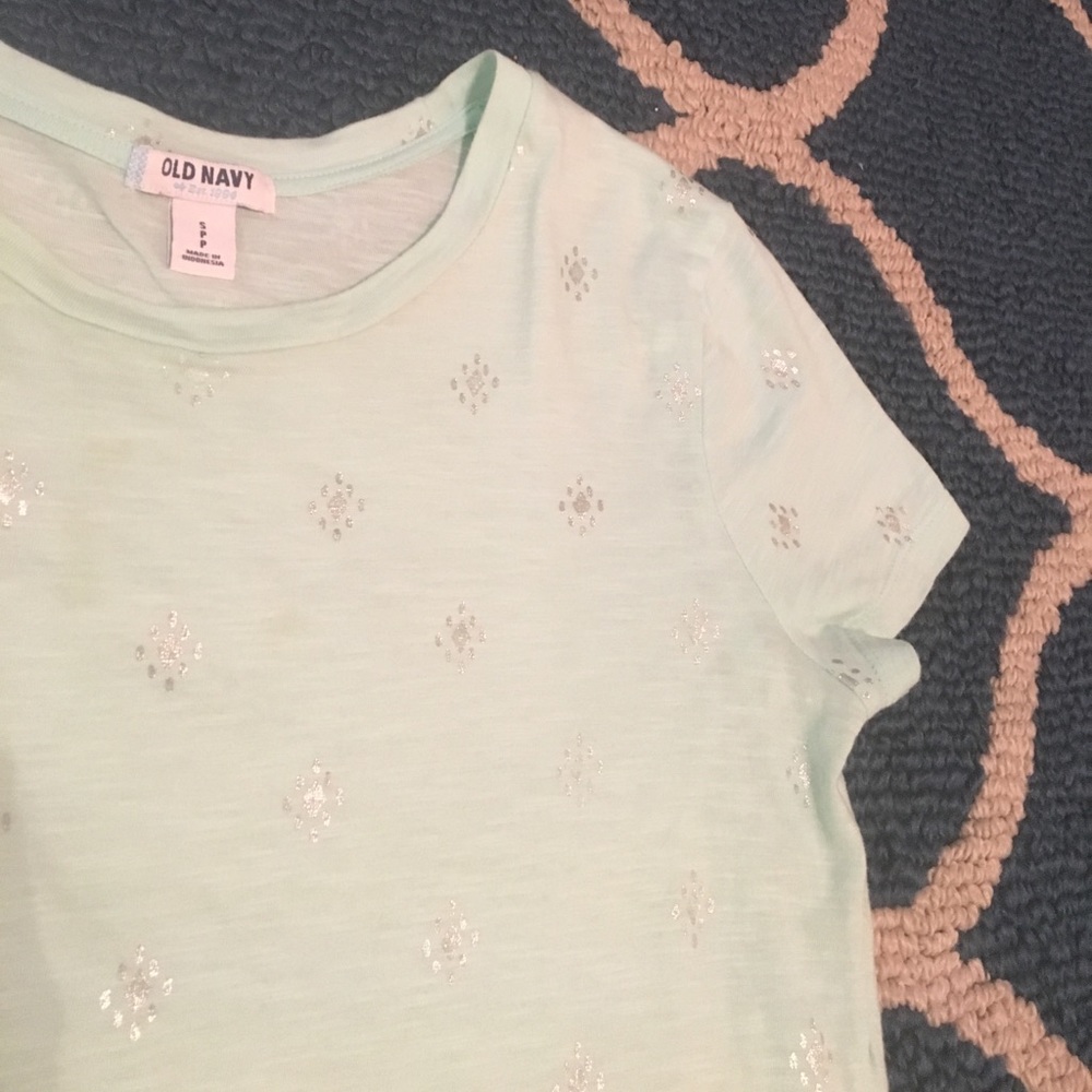 Light teal cotton tee