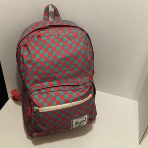 Pink and teal Herschel backpack