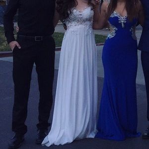 White Jovani Prom Dress