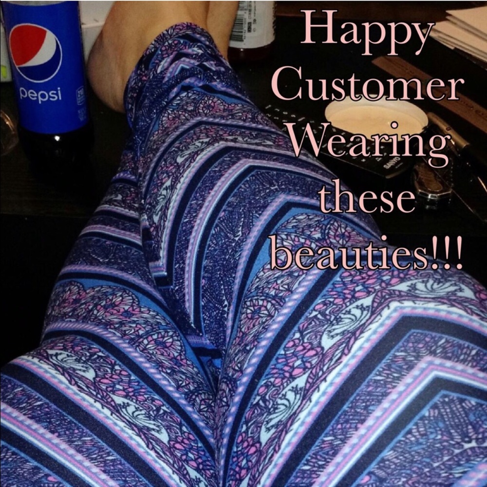 GORGEOUS KALEIDOSCOPE SOFT BRUSHED LEGGINGS - Picture 3 of 4