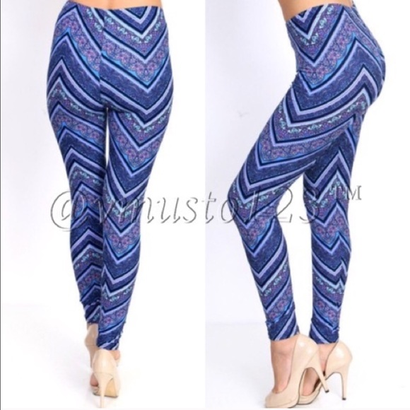 GORGEOUS KALEIDOSCOPE SOFT BRUSHED LEGGINGS - Picture 4 of 4