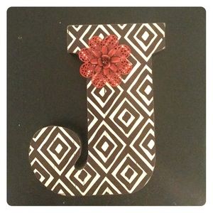 Letter "J" wall decor