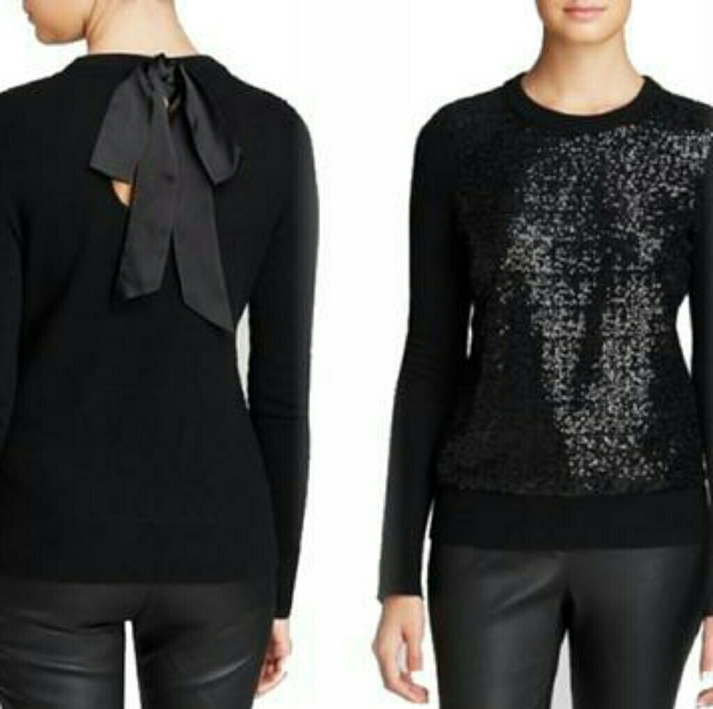 Kate spade sequin tie back sweater