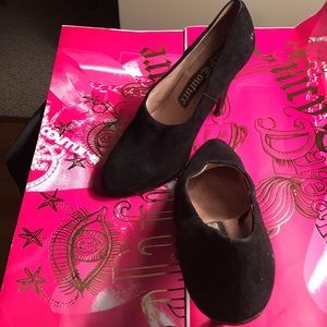 Juicy Couture Black Suede Heels