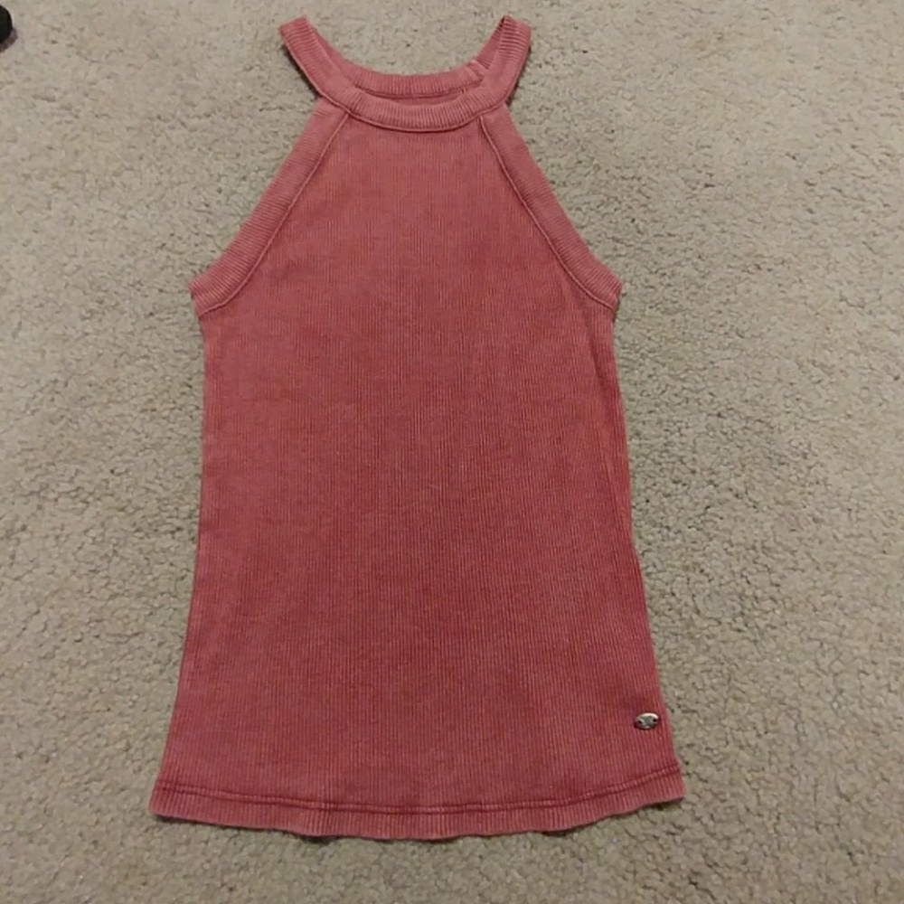 Washed out grunge red crop top