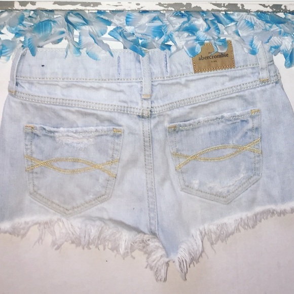 **SOLD!!** Abercrombie Kids Jean Shorts w/ Bling - Picture 3 of 3